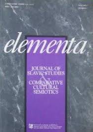 Elementa: Journal of Slavic Studies & Comparative Cultural Semiotics (vol.1,No.1)