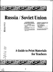 Russia/soviet Union: A Guide to print materials for teachers