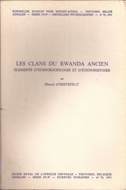 Les Clans Du Rwanda Ancien. Elements D