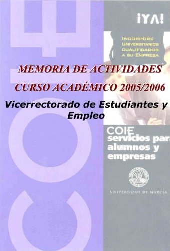 Memoria de actiividades.Curso Academico 2005-2006