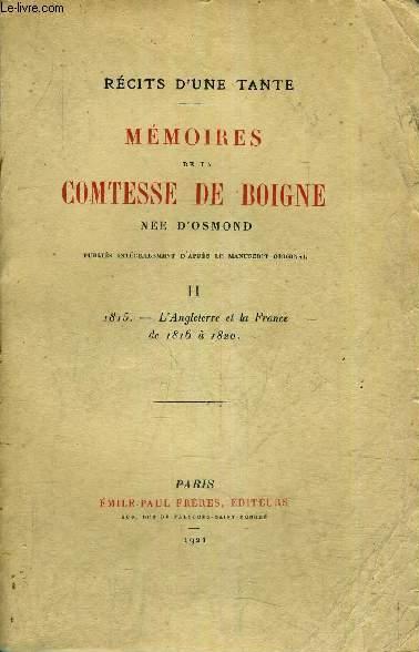 Mémoires de la Comtesse de Boigne, née d