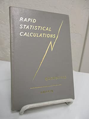 Rapid statistical calculations. A collection of distribution-free and easy methods of estimation ...