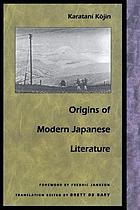 Origins of modern Japanese literature