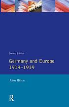 Germany and Europe, 1919-39